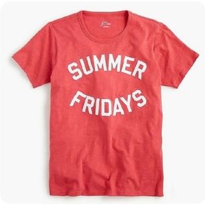 J Crew "SUMMER FRIDAY" T-SHIRT Size Large. Used once